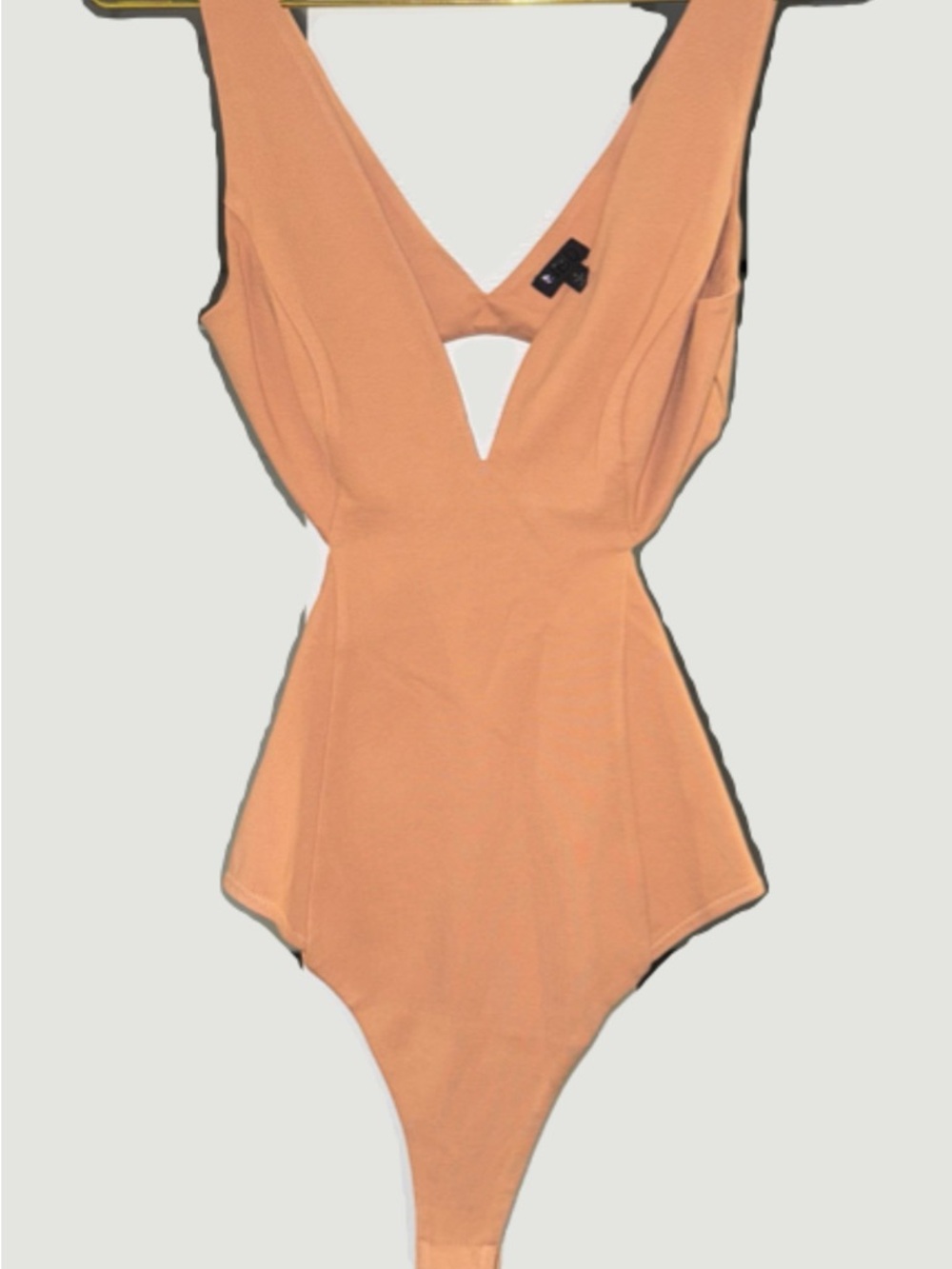 NBD Peach V‑Neck One‑Piece Bodysuit for Kids
